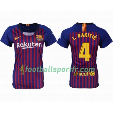 Tenue Barcelone RAKITIC 4 Féminine Domicile 2018-2019 Maillot de Foot